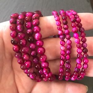 Gorgeous Cherry Tigers eye bracelets